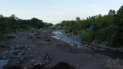 Coastal video footage using drones Video stock 237291558