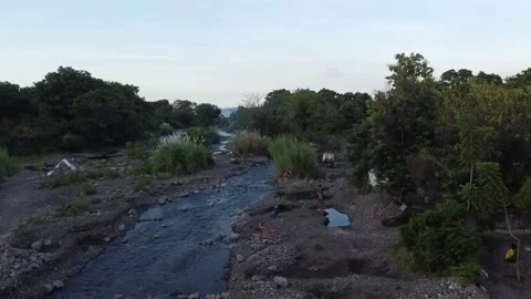 Coastal video footage using drones Video stock 237291616