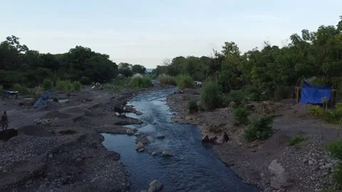 Coastal video footage using drones Video stock 237291970