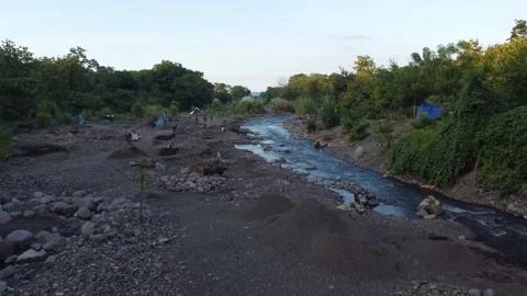 Coastal video footage using drones Video stock 237415873