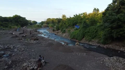 Coastal video footage using drones Video stock 237415927