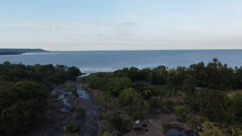 Coastal video footage using drones Video stock 237416208