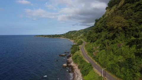 Coastal video footage using drones Video stock 237416290