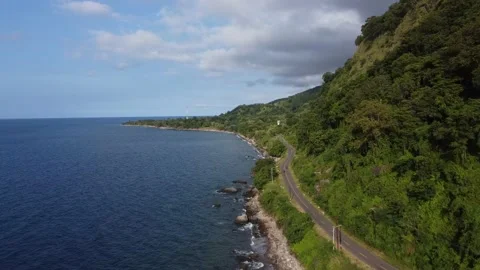 Coastal video footage using drones Video stock 237416371