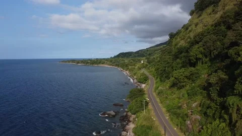 Coastal video footage using drones Video stock 237416491
