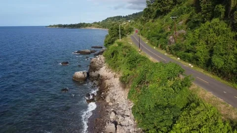 Coastal video footage using drones Video stock 237416492