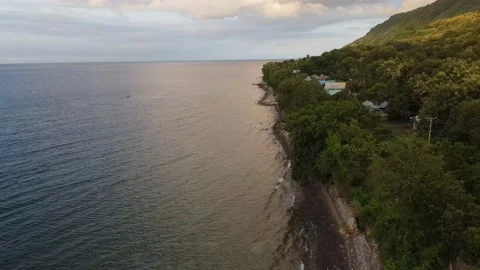 Coastal video footage using drones Video stock 237416899