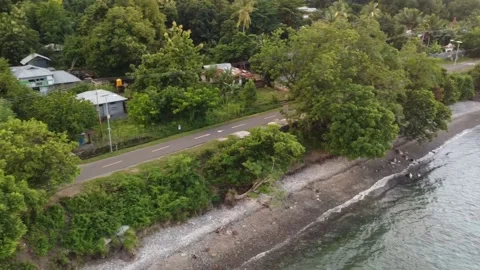 Coastal video footage using drones Video stock 237416911