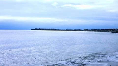 Coastal View at Beach During The Winter Stock Footage 45368711