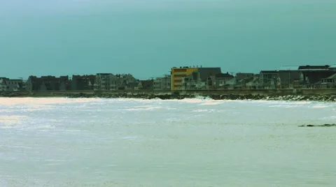 Coastal View at Beach During The Winter Stock Footage 45368923