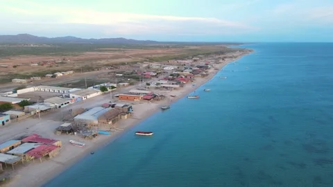 Coastal view of Cabo de la Vela at dusk Stock-Footage 330380437