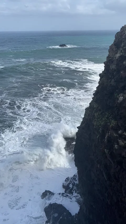 Coastal waves Madeira Stock Footage 332575035