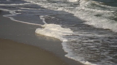 Coastal waves in slow motion. Stock Footage 99518313
