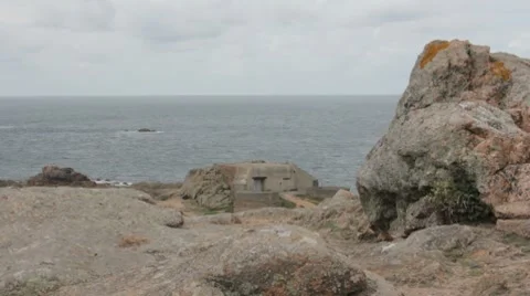 Coastal WW2 bunker Video stock 8607782