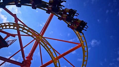 Coaster in 4K SLOW MOTION! Stock Footage 250102982