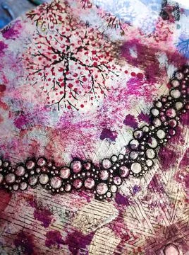 Coaster handmade with abstract patterns Stock Photos