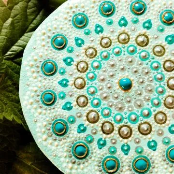 Coaster mint handmade Stock Photos