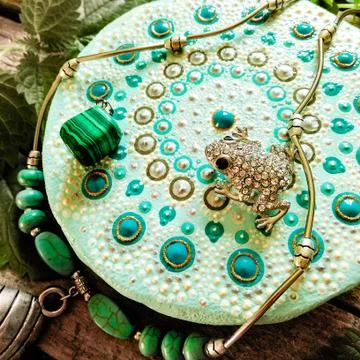 Coaster mint handmade Stock Photos