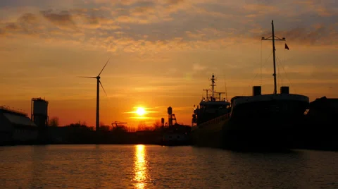 Coaster moored at quay, 4k shot.  Stock Footage 64204968