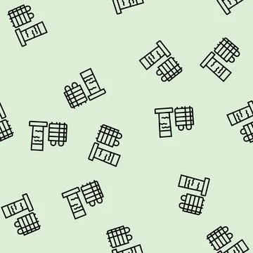 Coasters for drinks line seamless pattern Stock Illustration