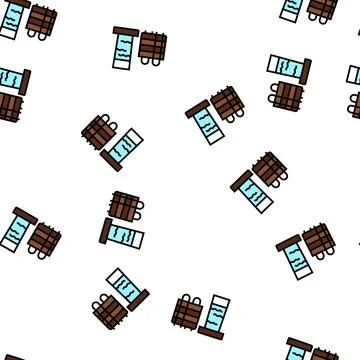 Coasters for drinks vector seamless pattern Stock Illustration
