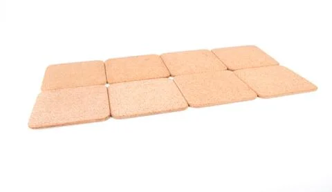Coasters isolated on white background Foto stock