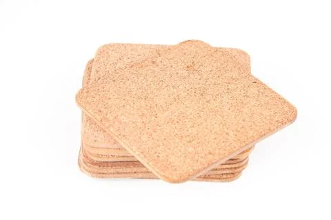 Coasters isolated on white background Stock Photos