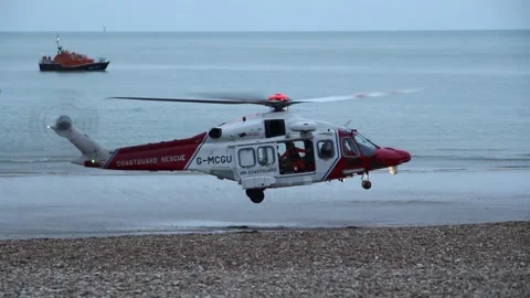 Coastguard Helicopter Video stock 188576814