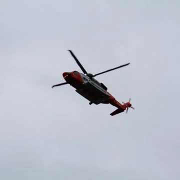 Coastguard Helicopter 스톡 사진