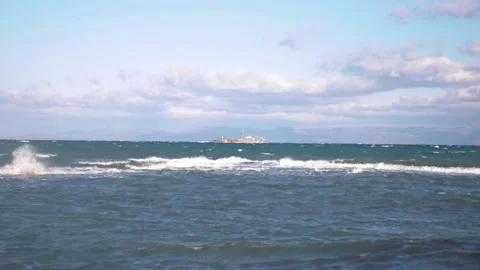 Coastguard ship Lesbos Stock Footage 145925819