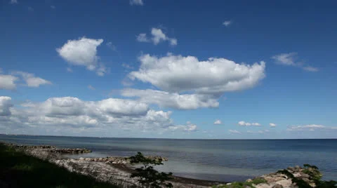 Coastline and clouds Stock Footage 23857268