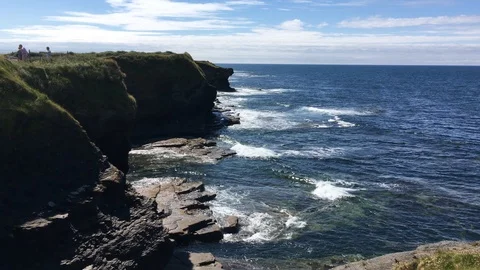 Coastline And Dramatic Cliffs Atlantic Coast, Ireland Stock Footage 109508693