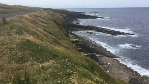 Coastline And Dramatic Cliffs Atlantic Coast, Ireland Stock Footage 109508931
