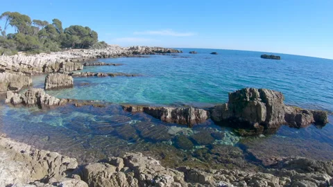 Coastline in Antibes - High Speed Stock Footage 131897794