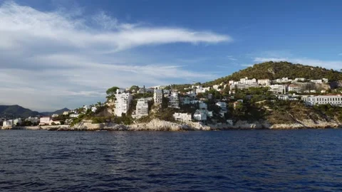 Coastline between Nice and Monaco in France Stock Footage 130419281