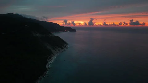 Coastline at blue hour. Stock Footage 320240367