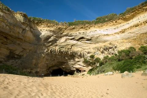 Coastline cave Stock Photos
