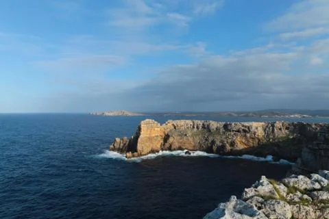Coastline cliffs in Menorca Stock Photos