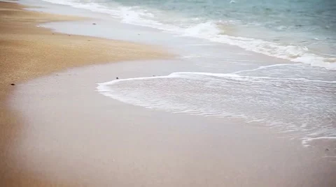 Coastline closeup, sandy clean coastline closeup Stock Footage 51940636