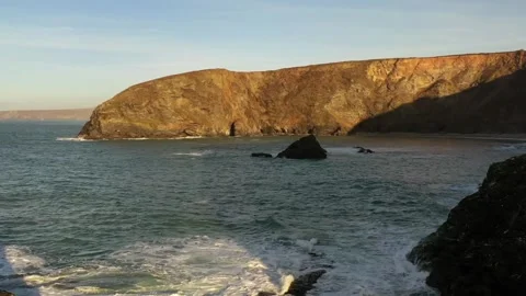Coastline in Cornwall, England Stock Footage 297861641