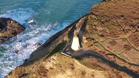 Coastline in Cornwall, England Stock Footage 297861642