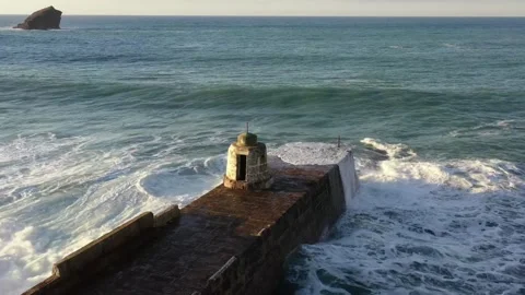 Coastline in Cornwall, England Stock Footage 297861662