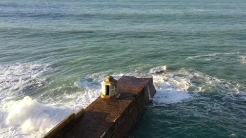 Coastline in Cornwall, England Stock Footage 297861679