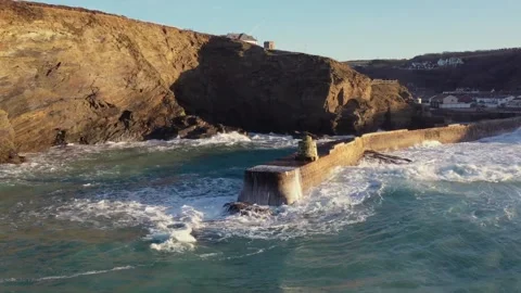 Coastline in Cornwall, England Stock Footage 297861682