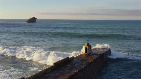 Coastline in Cornwall, England Stock Footage 297861708