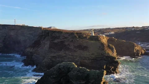 Coastline in Cornwall, England Stock Footage 297861743