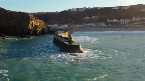 Coastline in Cornwall, England Stock Footage 297861819