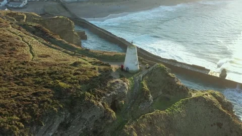 Coastline in Cornwall, England Stock Footage 297861828