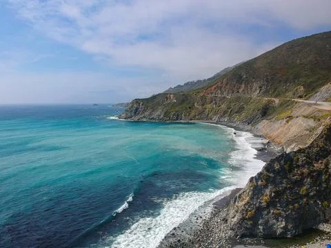Coastline Drone Shot Stock Photos