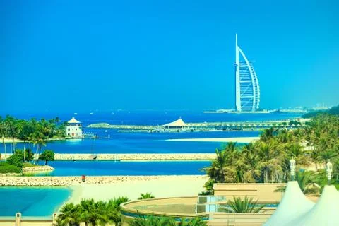Coastline of Dubai Stock Photos